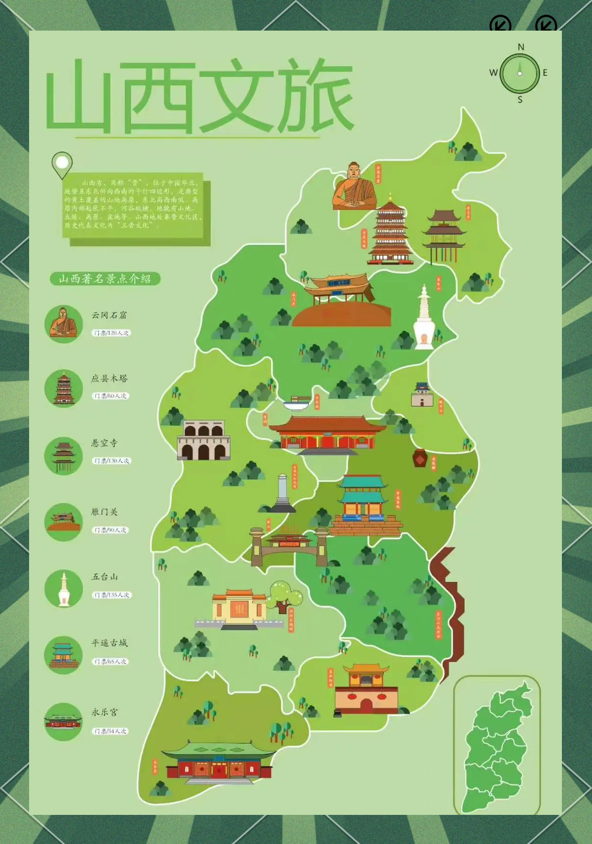 山西旅游地图-山西旅游地图 景点