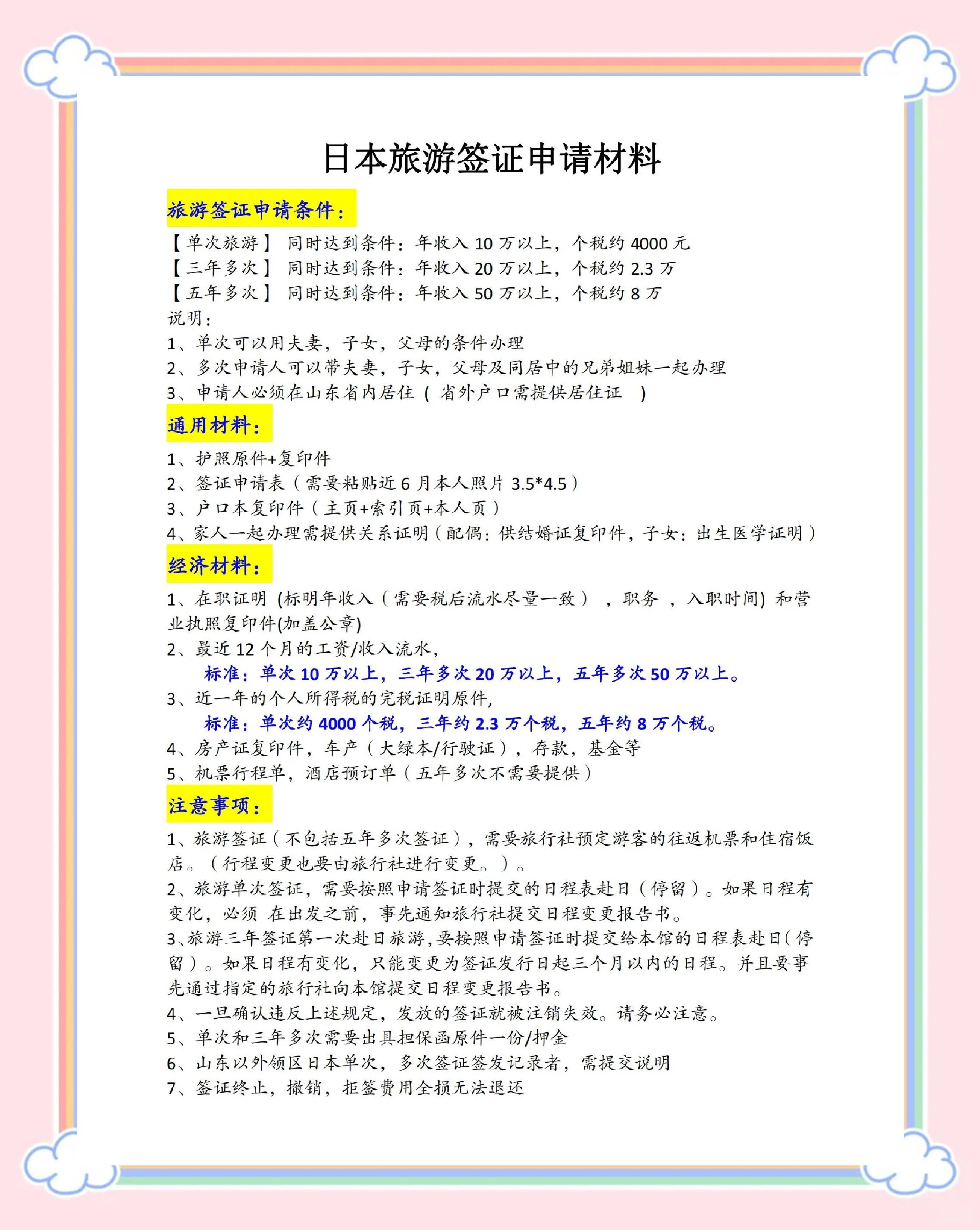 日本个人旅游签证-日本个人旅游签证需要什么材料