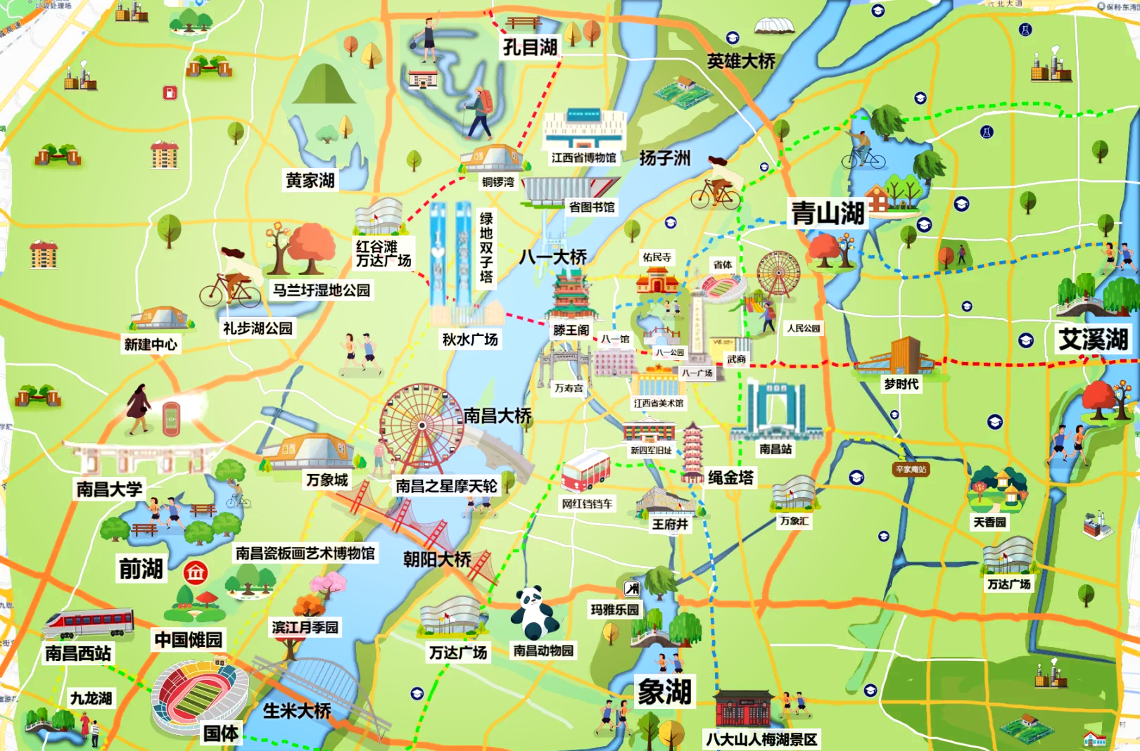 南昌旅游地图-南昌旅游地图全图