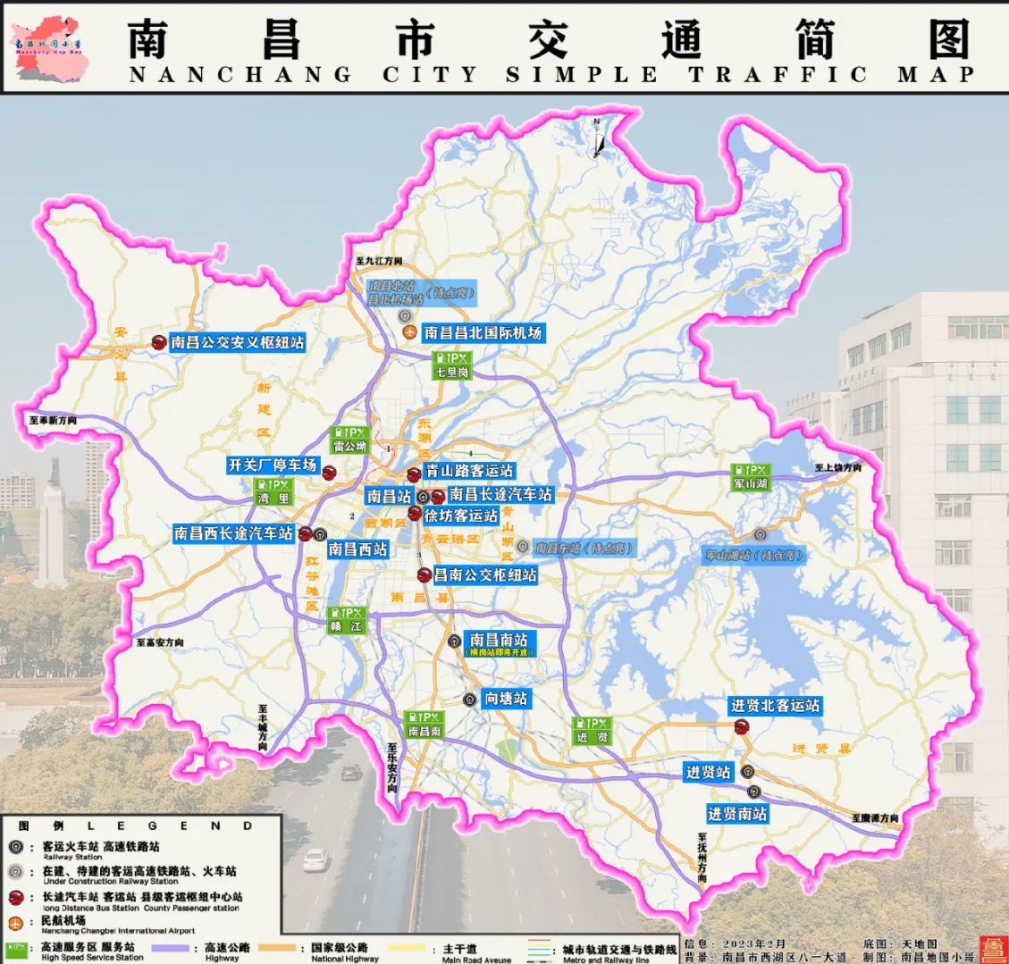 南昌旅游地图-南昌旅游地图全图